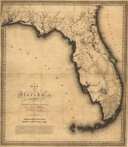 Florida 1823 Antique Map Replica