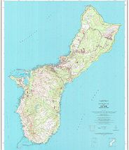 Guam Wall Map USGS Topo Map Large