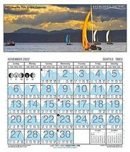 Tide Graph Calendar for Seattle and Port Townsend San Juan Islands