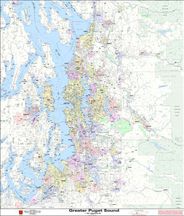 Greater Puget Sound Wall Map Metro Paper Laminated Kroll