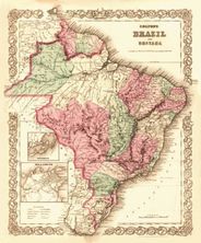 Brazil 1871 Antique Map
