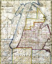 Michigan 1835 Antique Map