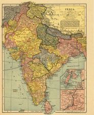 Indai 1903 Antique Map Replica
