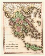 Greece 1826 Antique Map Replica
