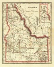 Antique Map of Idaho 1896