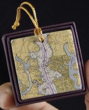 Nautical Chart Ornament l Seattle & Bainbridge Island