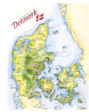 Denmark Watercolor Map Print l Elizabeth Person