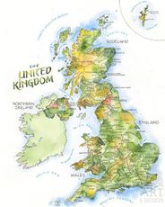 United Kingdom Watercolor by Elizabeth Person