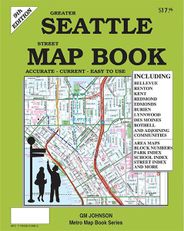 Seattle City Street Atlas Maps GM Johnson Spiral bound Detail