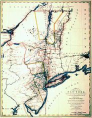 Antique Map of New York & New Jersey 1776