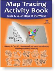 Map Tracing Book Countries Learn Geography Kids Children