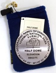 Half Dome  Benchmark Medallion