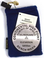 Mt Kilimanjaro Benchmark Survey Medallion
