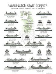 Ferries of Washington State Print l Elizabeth Person