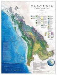 Cascadia Bioregion Physical Wall Map
