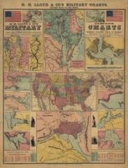 Antique Map of US Military Chart 1861