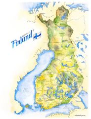 Finland Watercolor Map Print l Elizabeth Person
