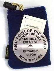 Mt Everest Benchmark Survey Medallion