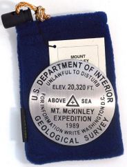 Mt McKinley Benchmark Survey Medallion