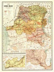 Central Africa 1896 Antique Map Replica