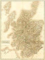 Scotland 1855 Antique Wall Map Print