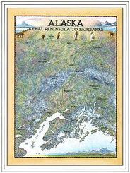 Alaska Kenai Peninsula to Fairbanks Nautical Watercolor Art