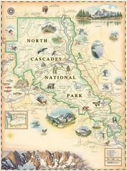 North Cascades Wall Map l Xplorer Maps