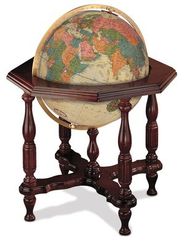 Statesman Antique Globe 20 Inch Illuminated Floor Globe
