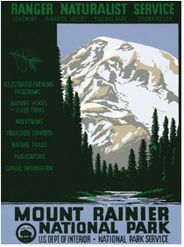 Mount Ranier National Park WPA Poster