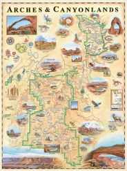 Arches & Canyonlands National Parks Wall Map | Xplorer Maps