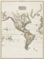 Americas 1818 Antique Map Replica