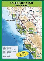 Green Trails Folded Hiking Maps Index for California