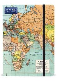 World Map Travel Journal Large 6x8" 
