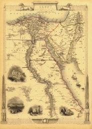 Egypt 1851 Antique Map Replica
