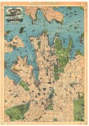 Sydney Australia 1922 Antique Map Replica