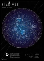 Glow in the Dark Star Map North Hemisphere Wall Art Poster 