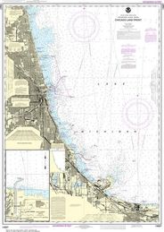 Nautical Chart 14927 Lake Michigan Chicago Lake Front NOAA