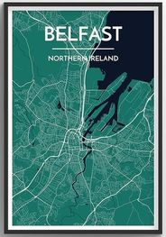 Belfast City Map Graphic Point Two