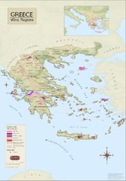 Greece Wine Map Wall Art Decorative VinMaps