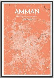 Amman Map Print