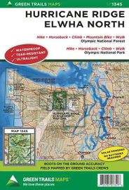 Hurricane Ridge Recreation Hiking Map Topo Waterproof Green Trails 134S