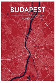 Budapest Map Print