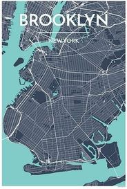 Brooklyn Map Print by Point Two