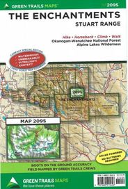 The Enchantments Recreation Map Folded Waterproof Green Trails 209S