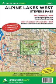 Alpine Lakes Wilderness West Waterproof Hiking Green Trails Folded Maps 176S