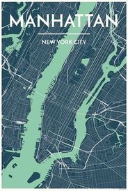 Manhattan Map Print by Point Two