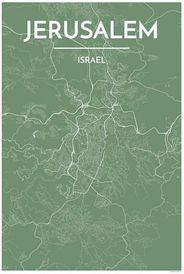 Jerusalem City Map Graphic Point Two