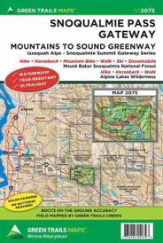 Snoqualmie Pass Hiking Topo Recreation Map Green Trails 207SX
