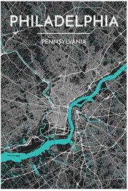 Philadelphia Map Print by Point Two
