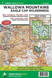 Wallowa Eagle Cap Hiking Topo Recreation Map Green Trails 475SX